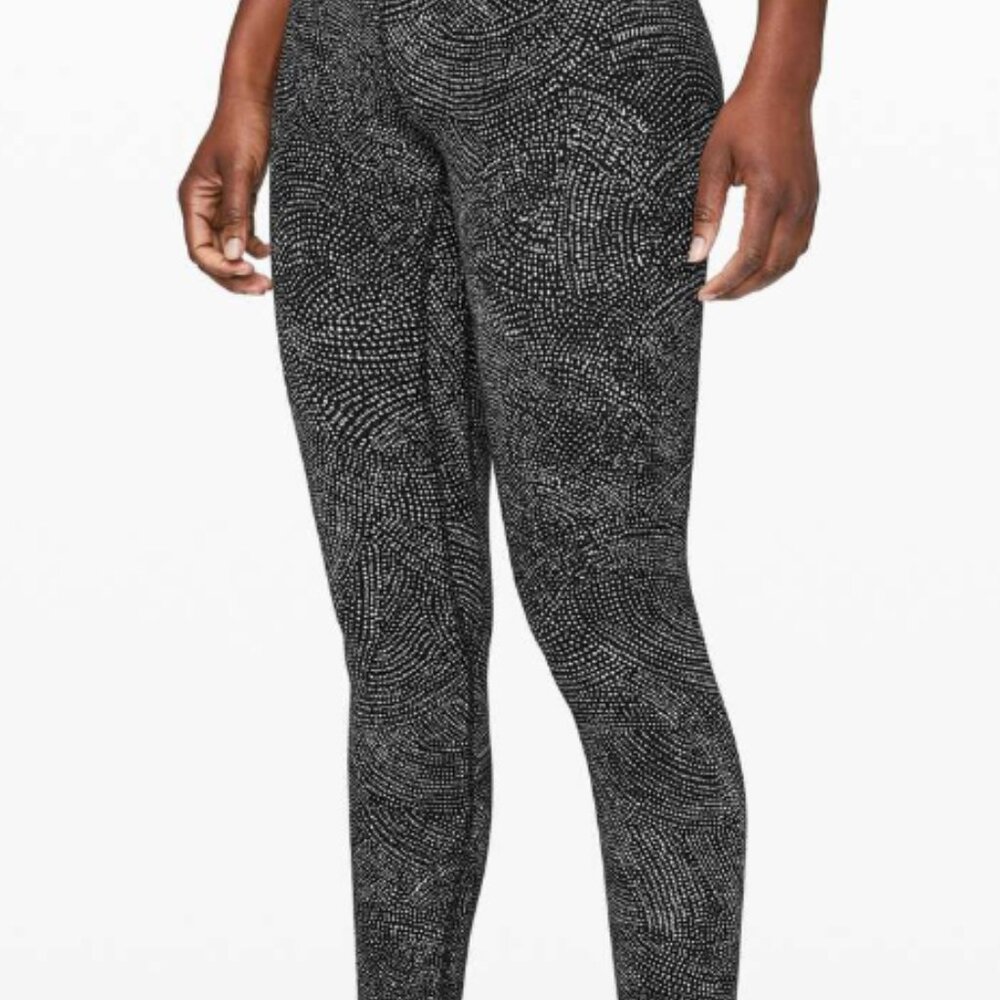 Lululemon Align Pant 28" Free Spirit Ice Grey Black